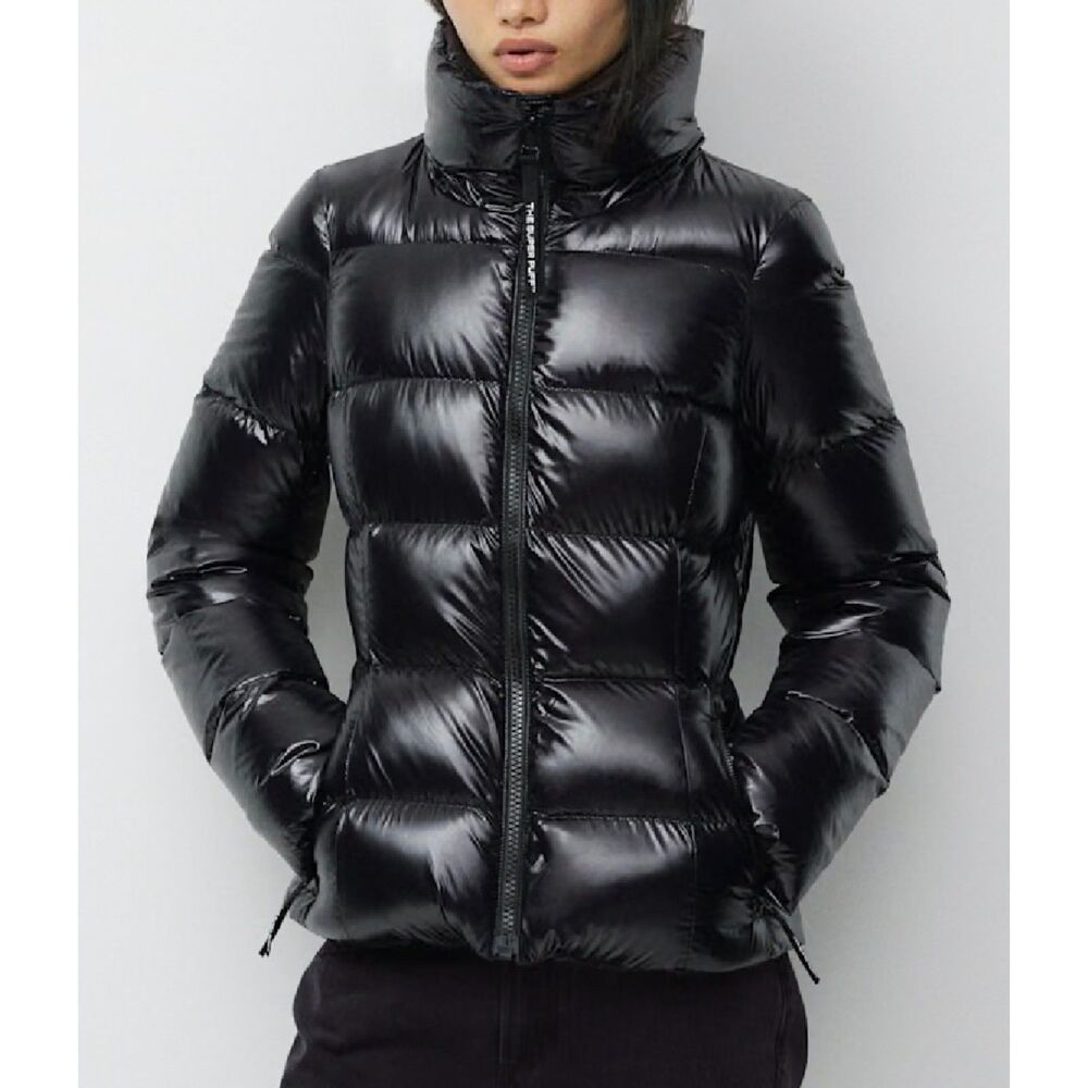 Aritzia The SuperSnug Puff Liquid Shine Black Women's XS